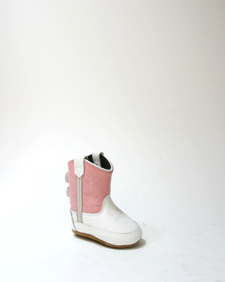 10056 Old West Daisy Baby Boots weiß rosa