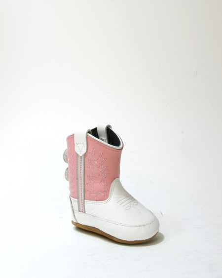 10056 Old West Daisy Baby Boots weiß rosa