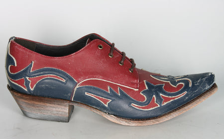 10066 Sendra Mezcal Schuhe Raspado Azul Rojo