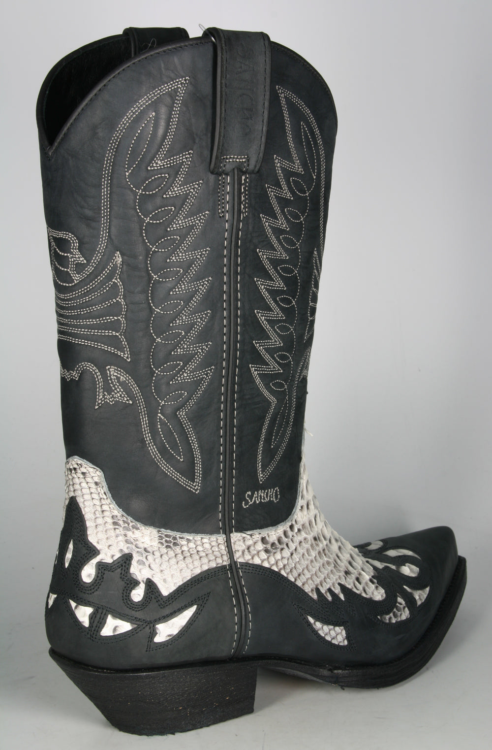 10106 Sancho Cowboy Boots Negro Python Natural