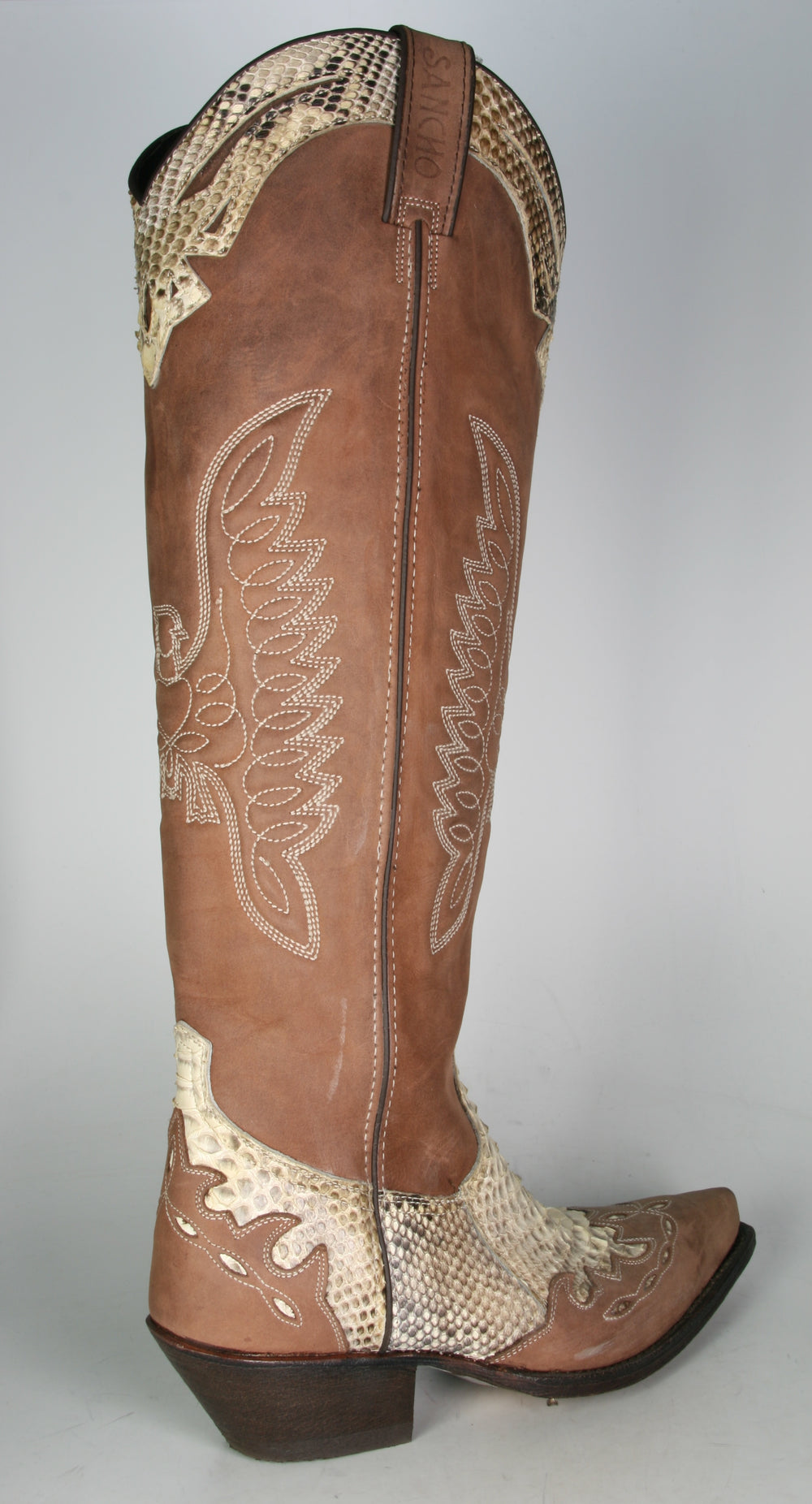 10146 Sancho High Shaft Boots Old C. Moka Python