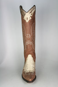 10146 Sancho High Shaft Boots Old C. Moka Python