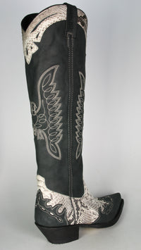 10146 Sancho High Shaft Boots Negro Python