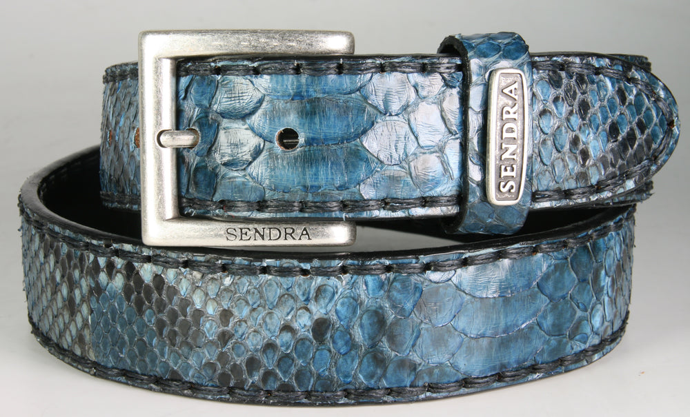 1016 Sendra Python Belt Python Barr. Fantasia Azul
