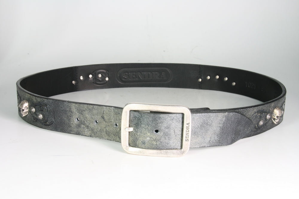 1021 Sendra Belt Barbados Negro skulls
