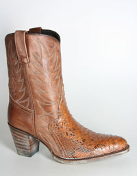 10319 Sendra cowboy boots DONNA Python Barr. Peanut