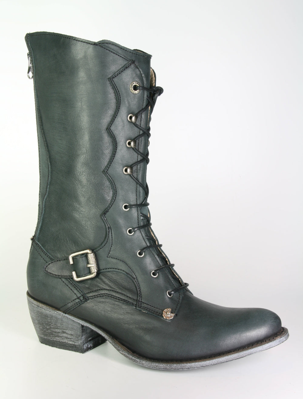10403 Sancho Schnürstiefel Vintage Negro