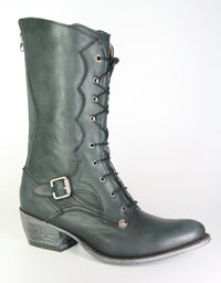 10403 Sancho Schnürstiefel Vintage Negro