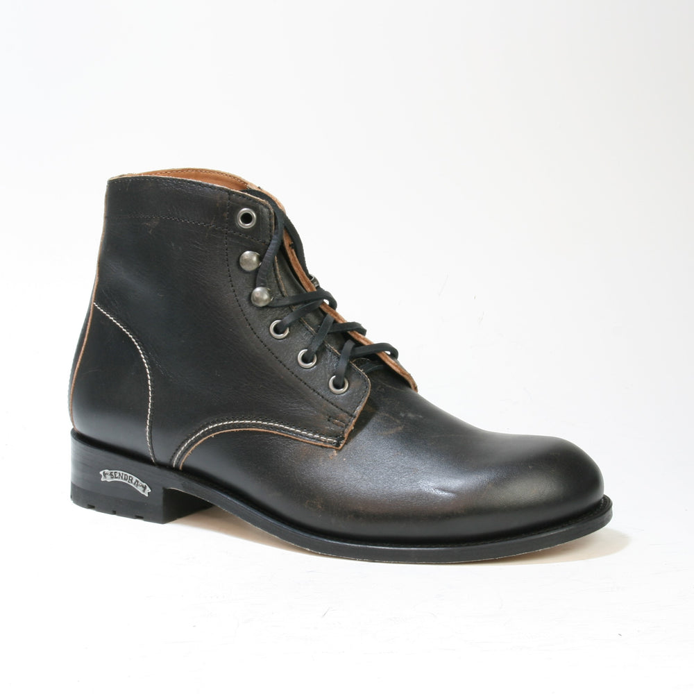 10604 Sendra Schnürboots Brush Off Biscuit Black