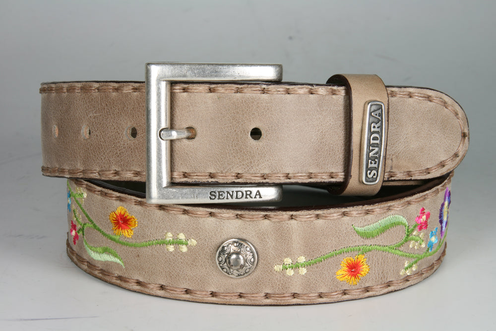 1063 Sendra Gürtel Olimpia Taupe Flowers