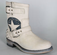 10796 Sendra Bikerboots Chiquita Raspado Marfil