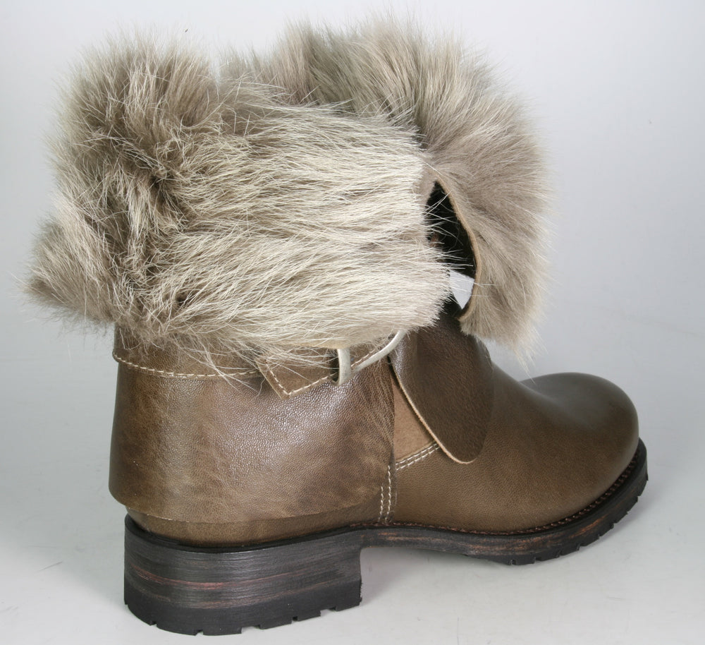 11342 Sendra Kurzstiefel Oyster Taupe Lammfell