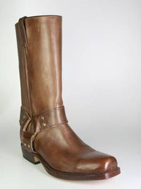 1195 Tony Mora Biker Boots Brown Leather Sole