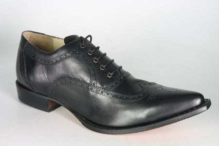 1306 Tony Mora Schnürschuhe Budapester Muster Negro