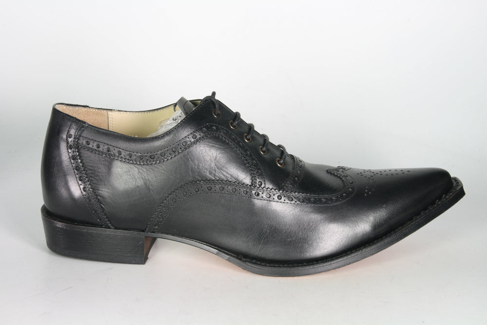 1306 Tony Mora Schnürschuhe Budapester Muster Negro