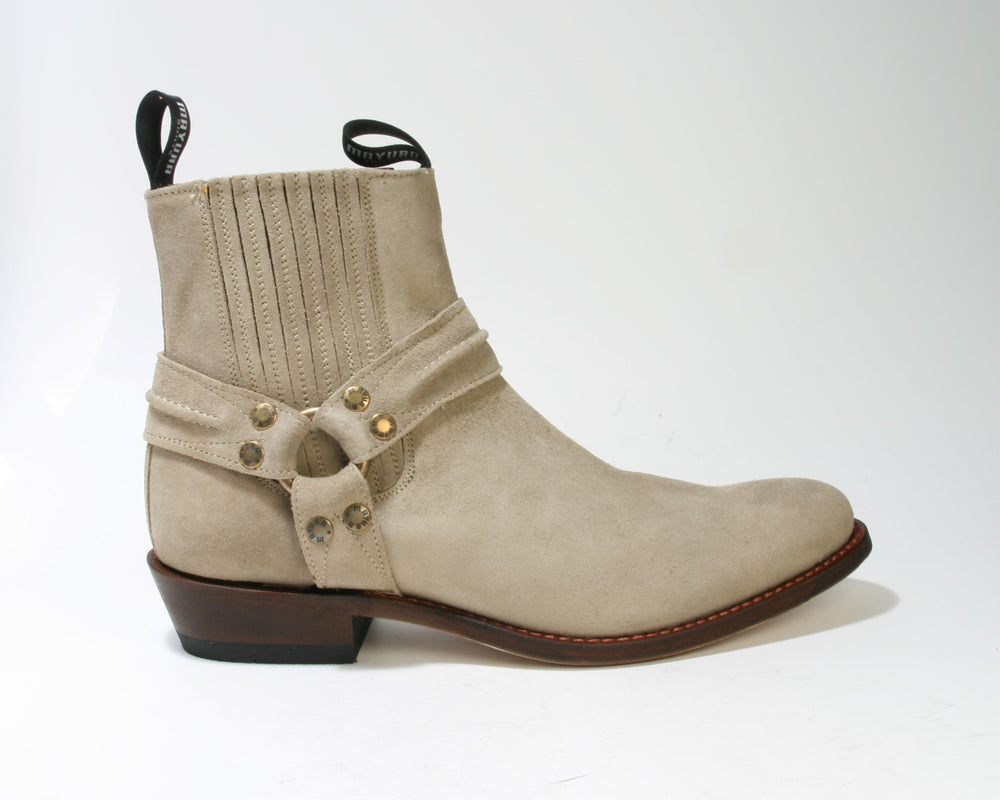 1560-R MAYURA Stiefeletten Bikerstyle Suede Taupe