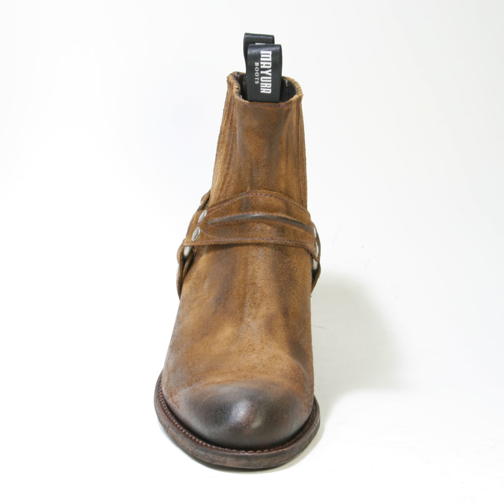 Vorderansicht der Mayura Chelsea Boots aus gebrushtem Wildleder