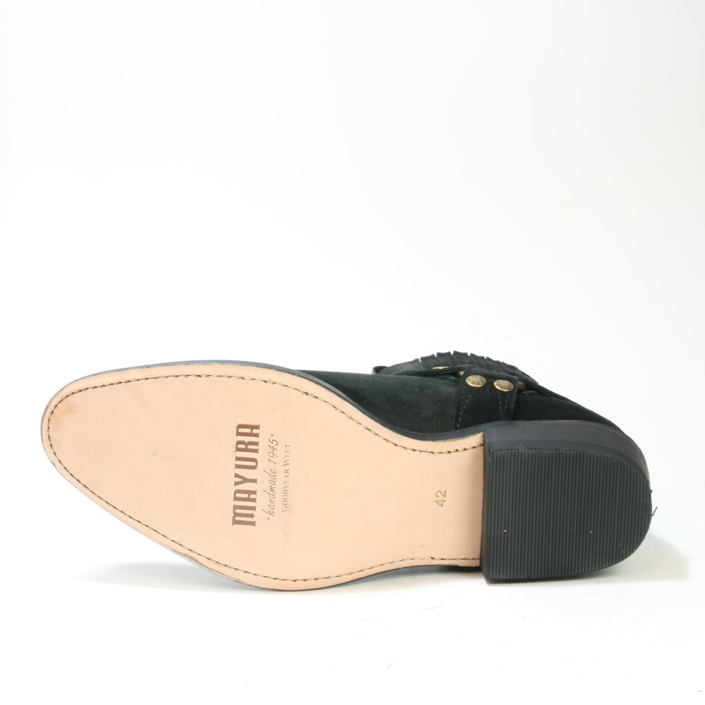 1560-R MAYURA Stiefeletten Bikerstyle Suede Black