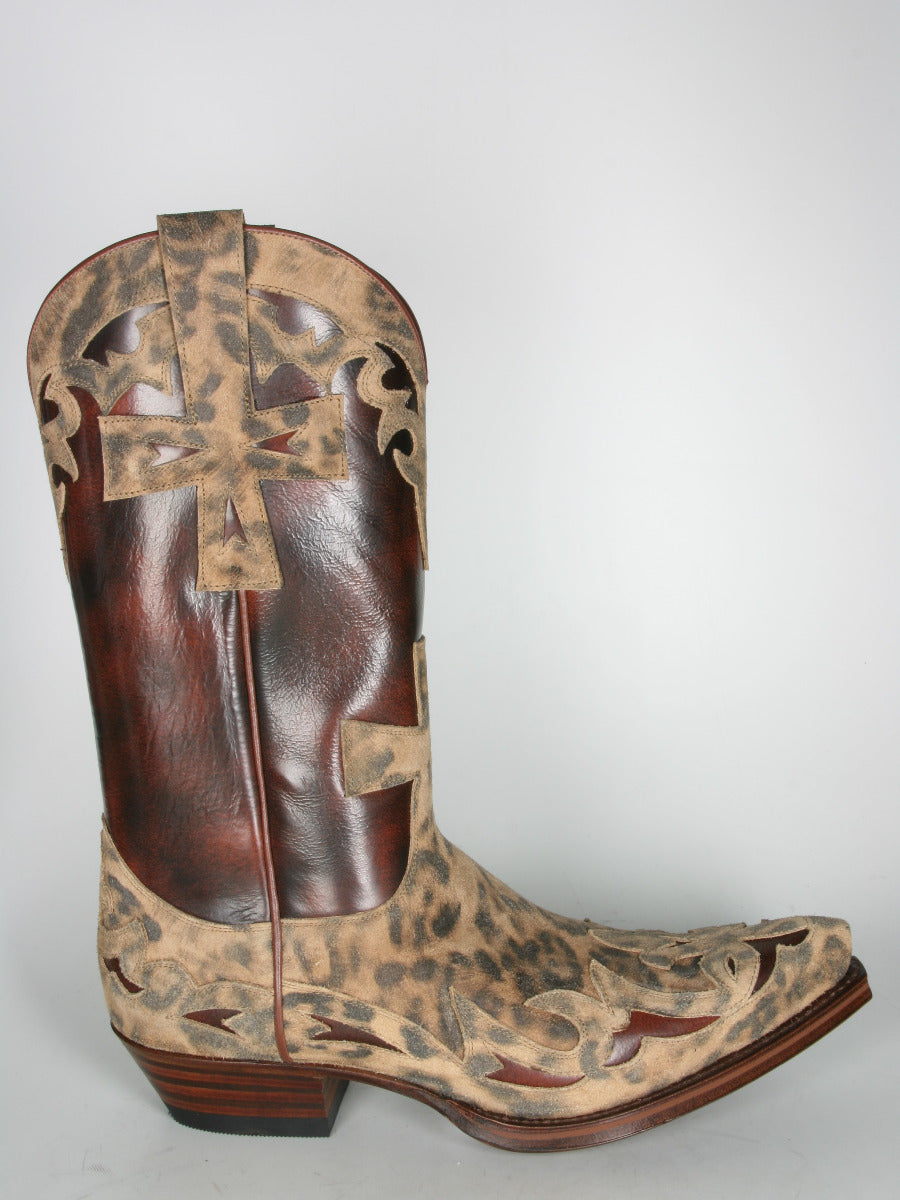16115 Sendra Boots Leo Print Serr. Imit. Lince Flora Libano
