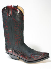 16374 Sendra Boots Cowboy boots Flora Rojo Sprinter Negro
