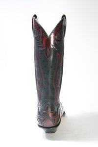 16374 Sendra Boots Cowboy boots Flora Rojo Sprinter Negro