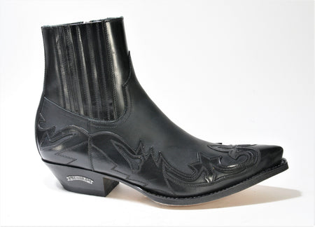 16598 Sendra Stiefeletten Flor. Negro Spr. Negro mit Reißverschluss