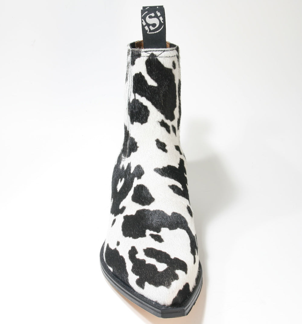 1692 Sendra Boots Stiefeletten Pelo Vaca Negro Blanco