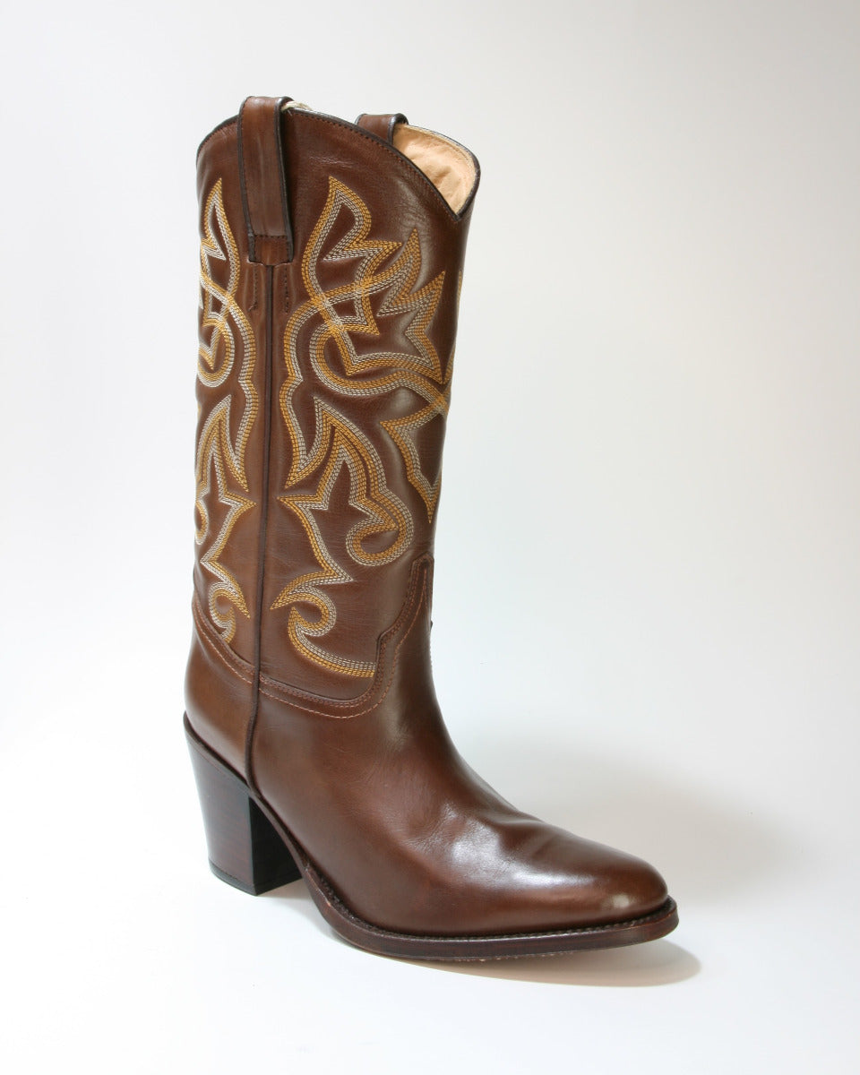 1703 Tony Mora Cowboystiefel braun rund