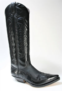 17354 Sendra Boots Cowboy Boots High Shaft Flora Negro