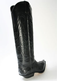 17354 Sendra Boots Cowboy Boots High Shaft Flora Negro