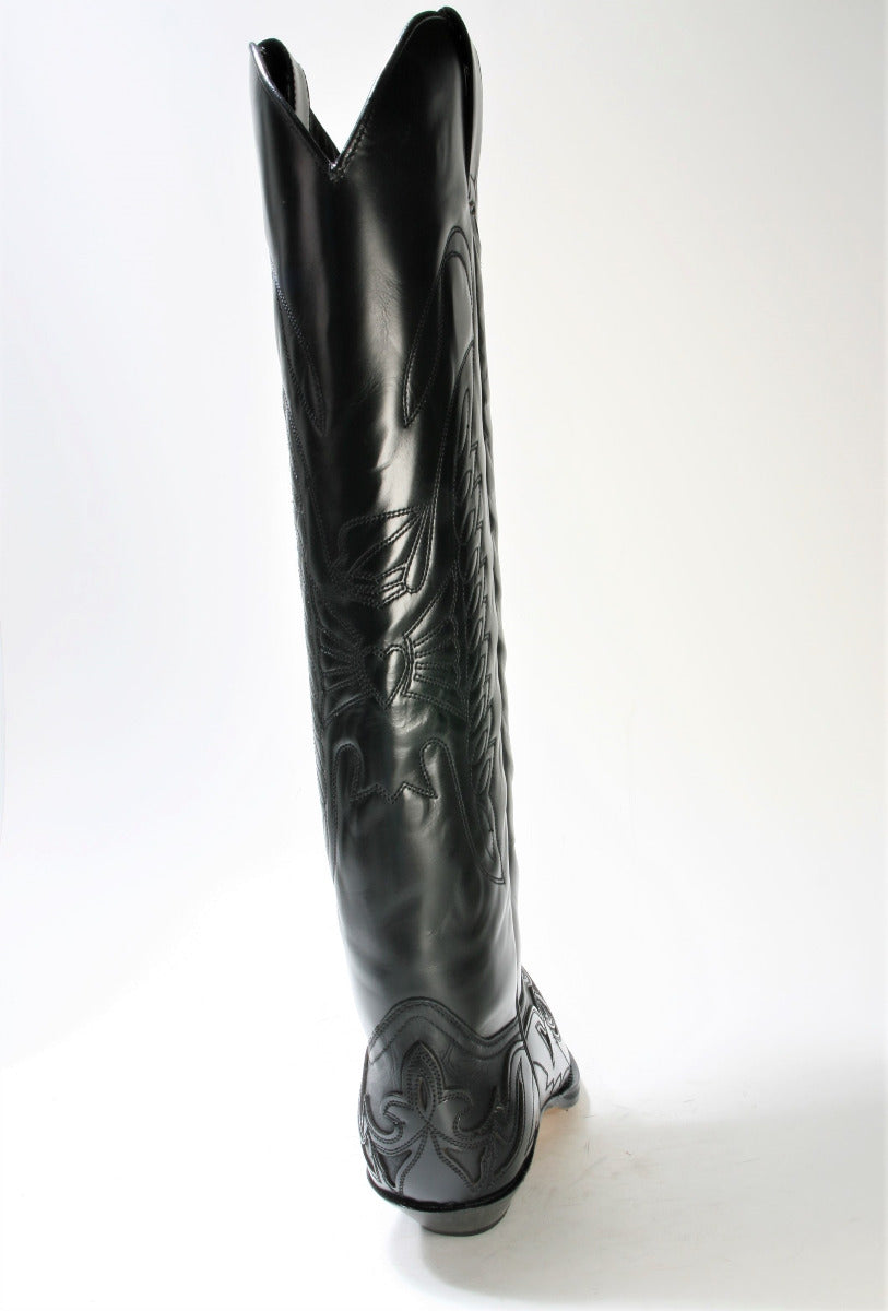 17354 Sendra Boots Cowboy Boots High Shaft Flora Negro