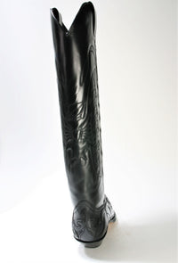 17354 Sendra Boots Cowboy Boots High Shaft Flora Negro