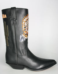 1763 Tony Mora cowboy boots Negro Indian