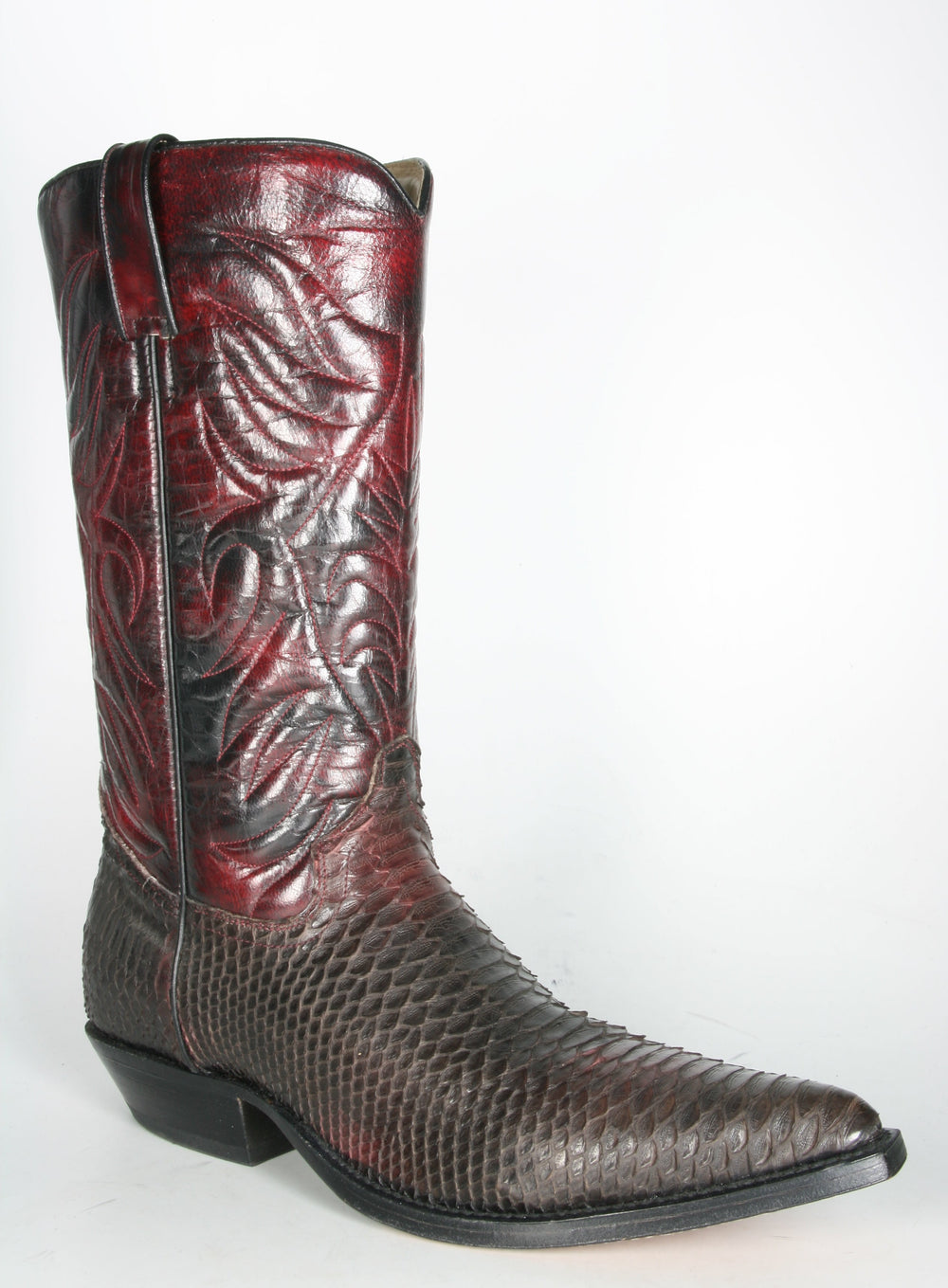 1887 Tony Mora cowboy boots Python Vino