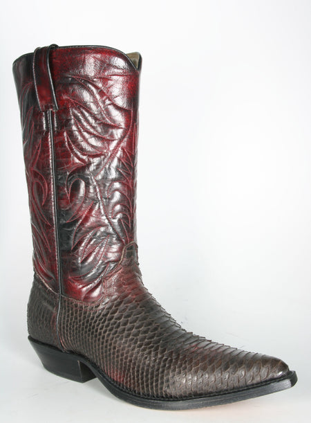 1887 Tony Mora cowboy boots Python Vino