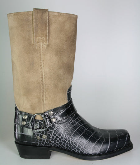 1918 Sendra Bikerboots Coco Gold Wildleder Schaft