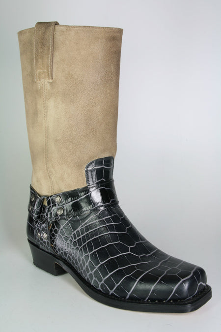 1918 Sendra Bikerboots Coco Gold Wildleder Schaft