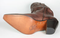 1952 Sancho Abarca Cowboy Boots Dark Tan