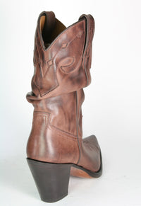 1952 Sancho Abarca Cowboy Boots Dark Tan