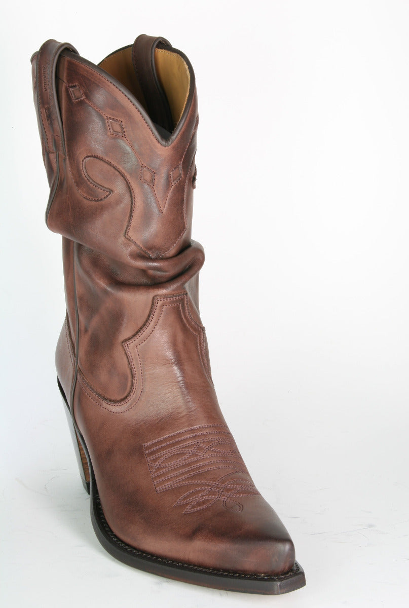 1952 Sancho Abarca Cowboy Boots Dark Tan
