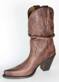 1952 Sancho Abarca Cowboy Boots Dark Tan
