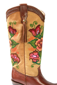 1Z24PH Cuadra Stiefel Python Tamarindo Telar Many