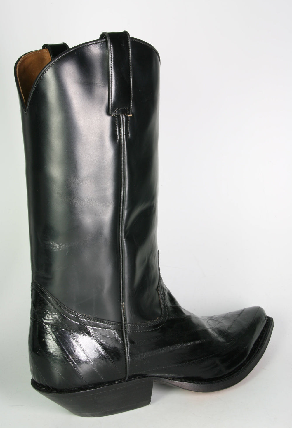 2051 Tony Mora Cowboy Boots Eel Leather Black