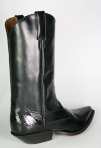 2051 Tony Mora Cowboy Boots Eel Leather Black