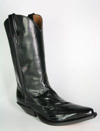 2051 Tony Mora Cowboy Boots Eel Leather Black