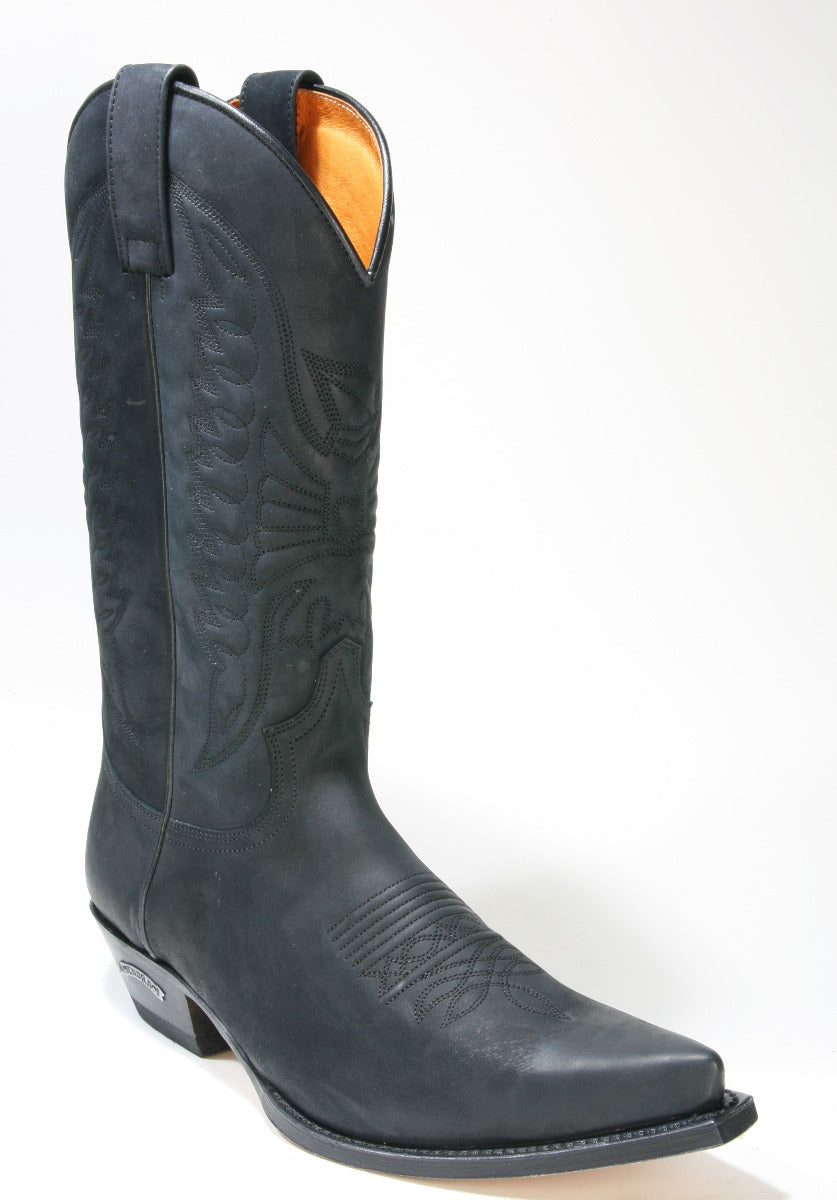 2073 Sendra cowboy boots WEST Nubuck Negro