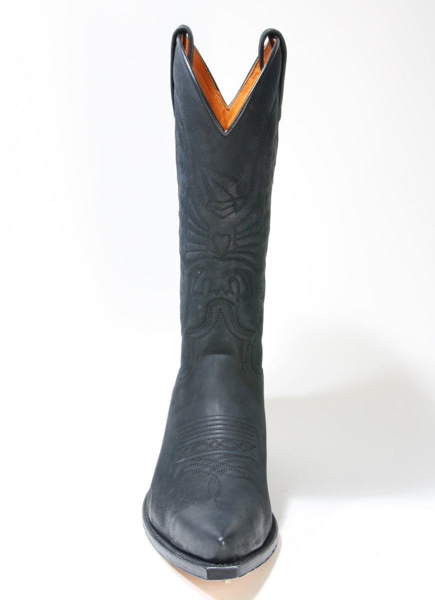 2073 Sendra cowboy boots WEST Nubuck Negro