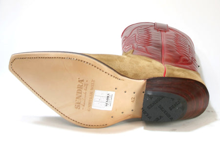 2073 Sendra Boots Cowboystiefel Serr. Daino Tabaco Rojo