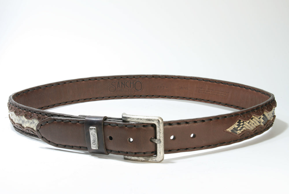 212 Sancho Belt Brown Python Saba