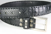 214 Mayura Belt Genuine Caiman Leather Black
